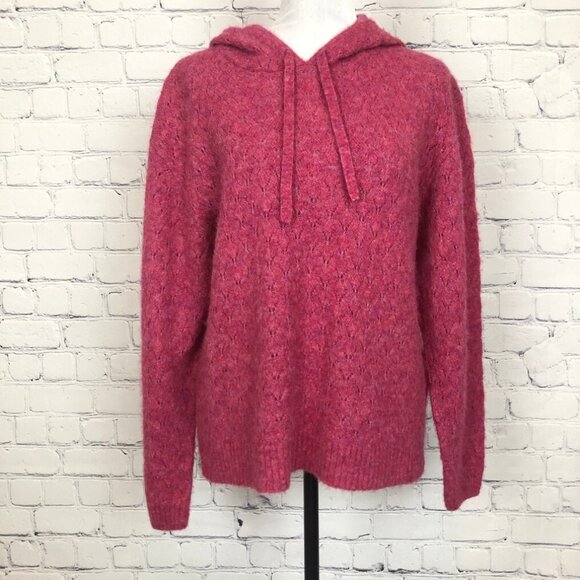 Naadam Alpaca Blend Hoodie Sweater Size S Pink - Picture 1 of 7